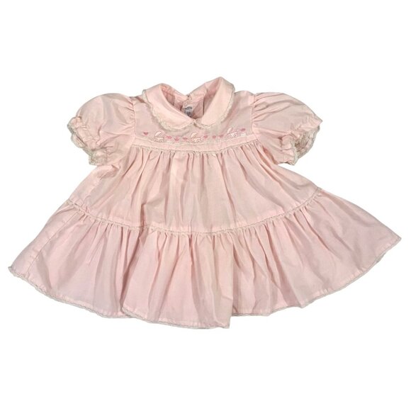 Baby Togs Other - Vintage 1990s Baby Girls Pink Ruffle Tiered Dress 3-6M